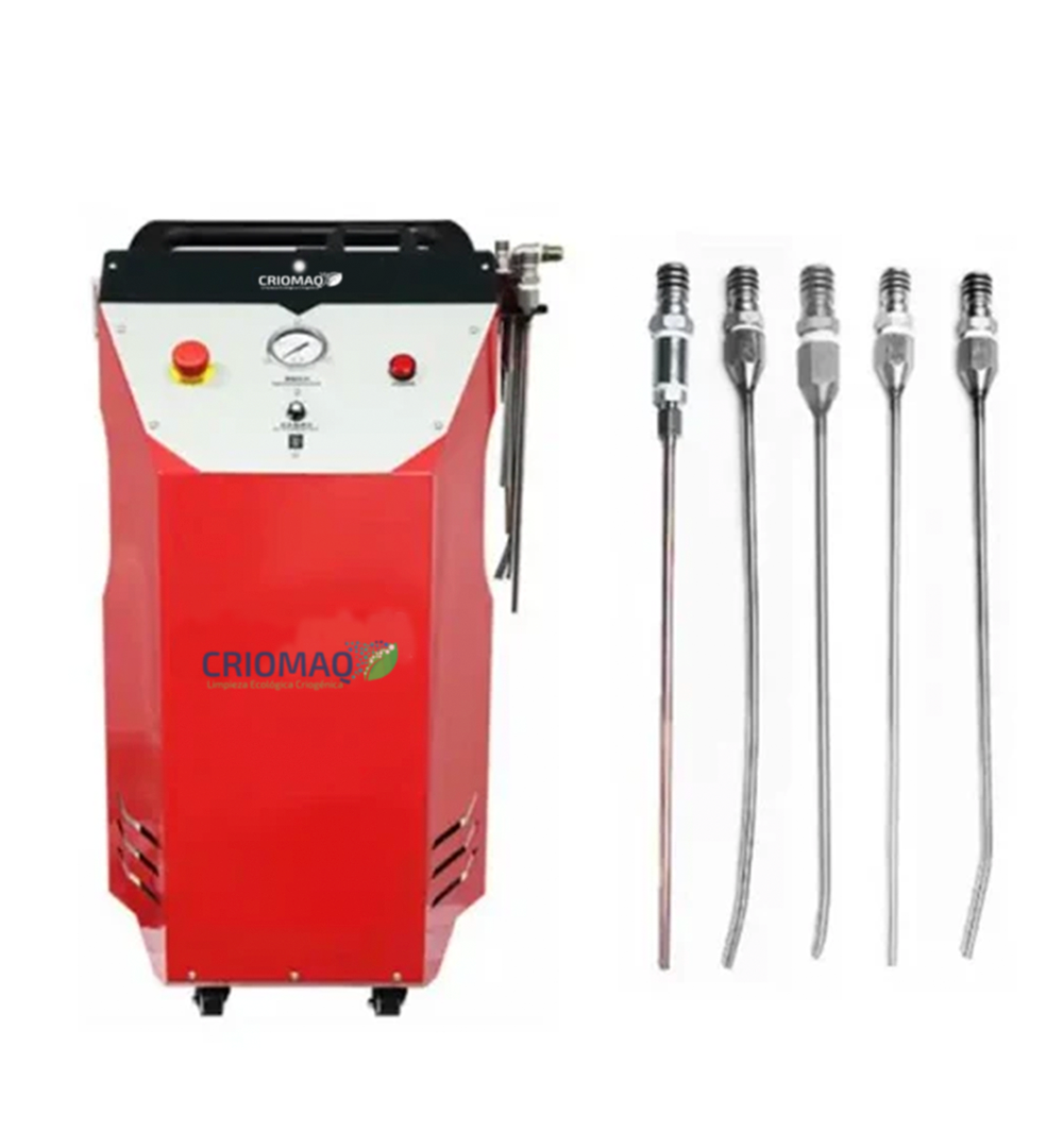 Vista lateral de la Lanzadora de Hielo seco LCA 10 de Criomaq