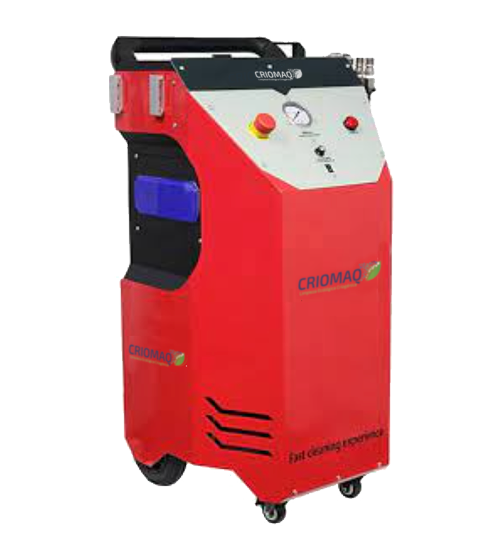 Vista frontal de la Lanzadora de Hielo seco LCA 10 de Criomaq