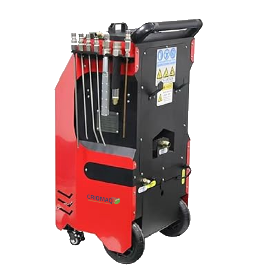 Detalle de la boquilla de la Lanzadora de Hielo seco LCA 10 de Criomaq